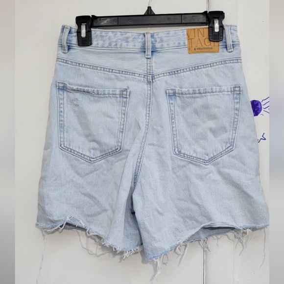 Stradivarius Light Blue Denim Women's Shorts - Picture 4 of 4